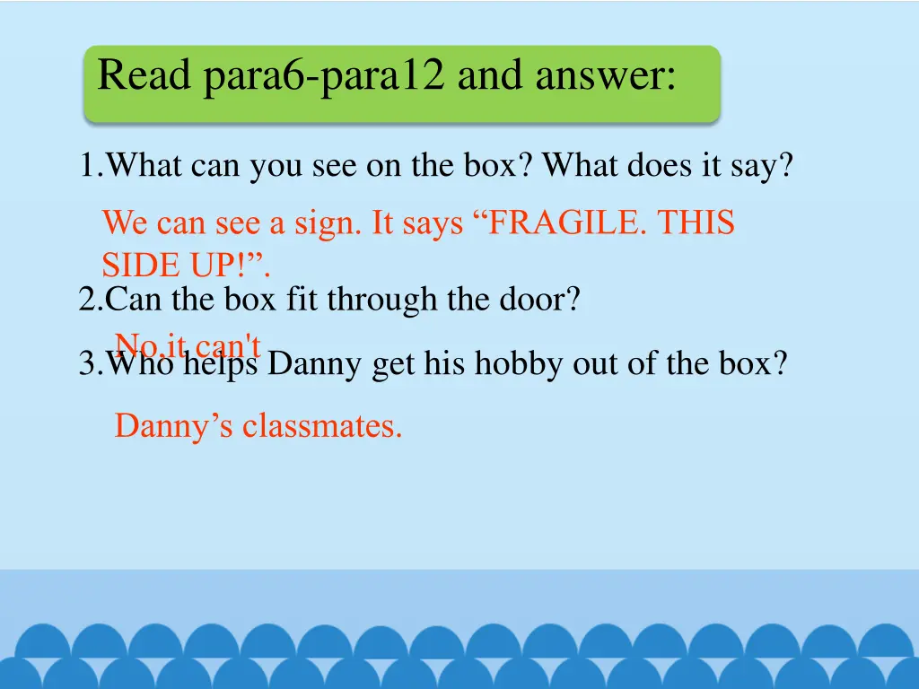 read para6 para12 and answer