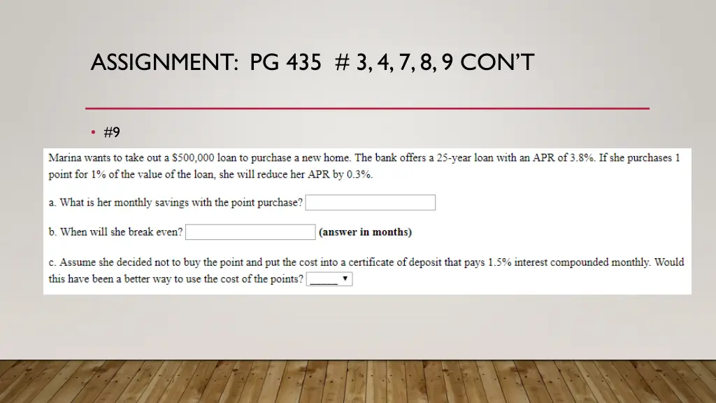 assignment pg 435 3 4 7 8 9 con t 1