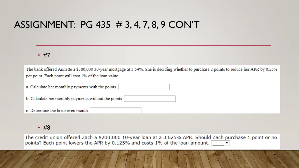 assignment pg 435 3 4 7 8 9 con t
