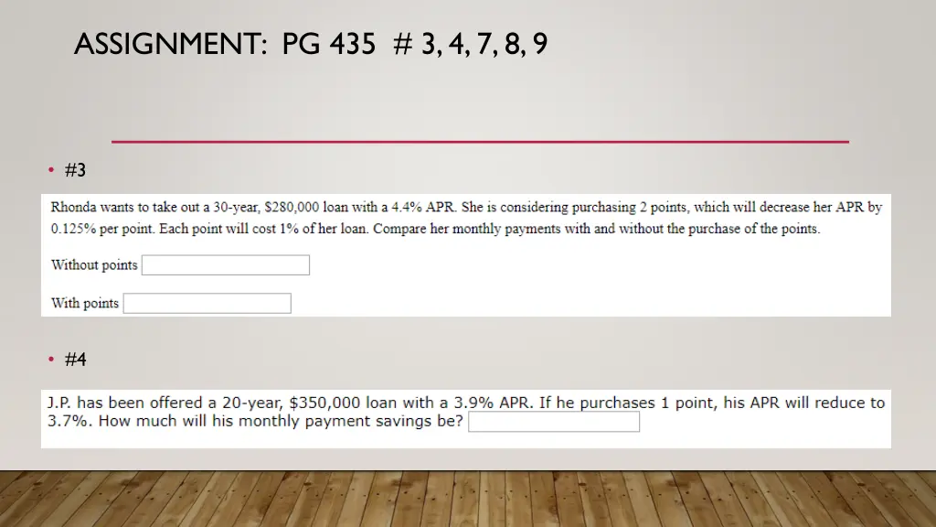 assignment pg 435 3 4 7 8 9