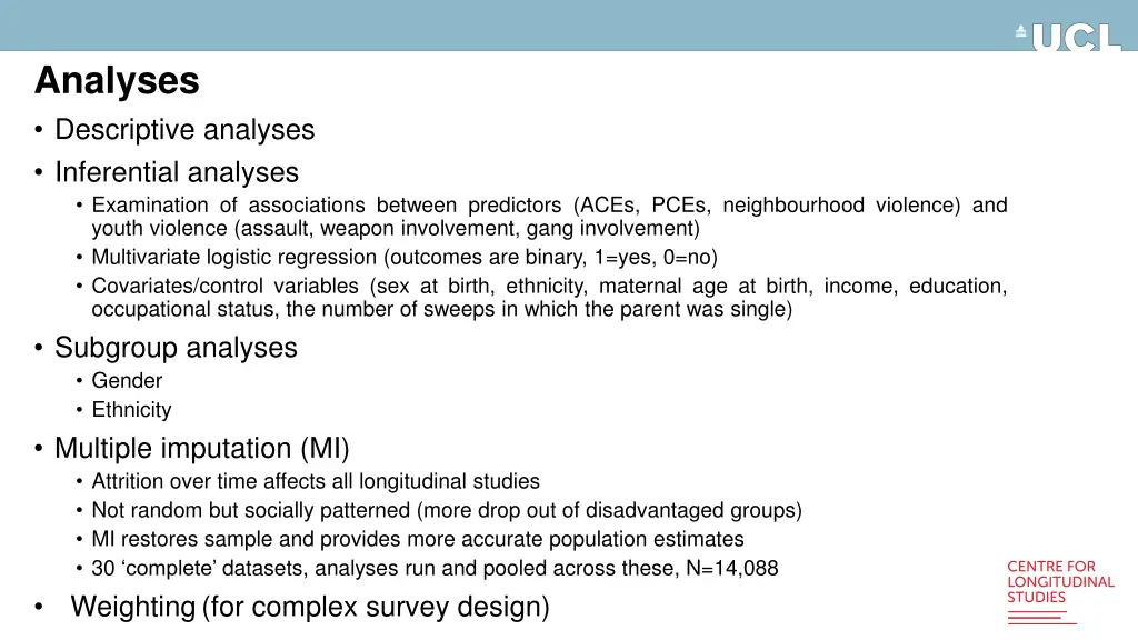 analyses descriptive analyses inferential