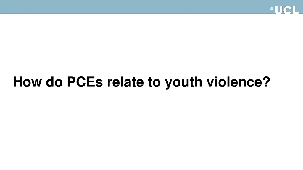 how do pces relate to youth violence