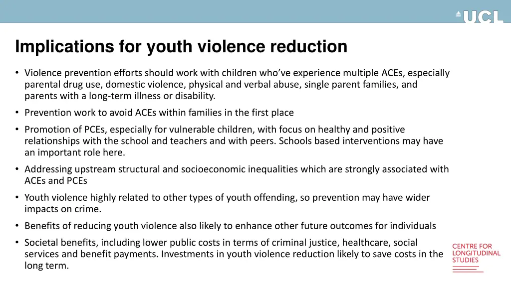 implications for youth violence reduction