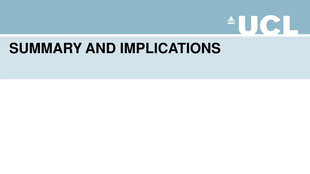 summary and implications