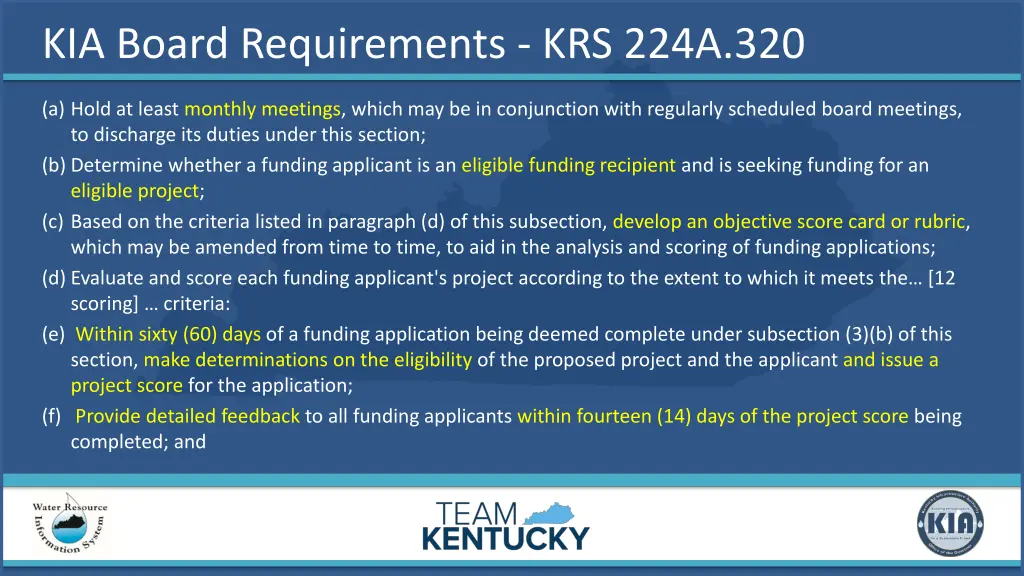 kia board requirements krs 224a 320
