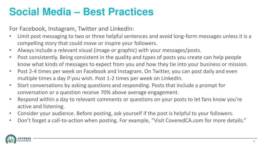 social media best practices