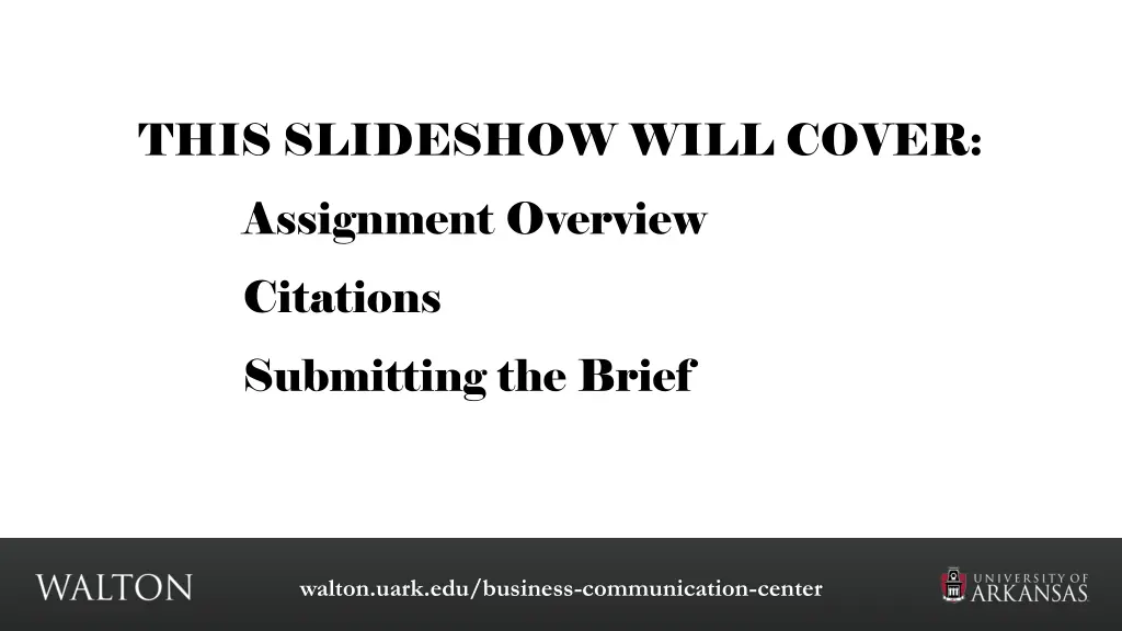this slideshow will cover