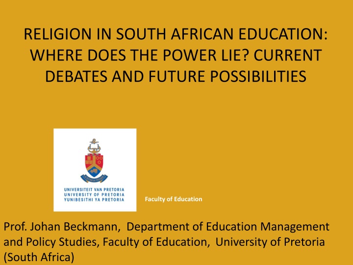 religion in south african education where does