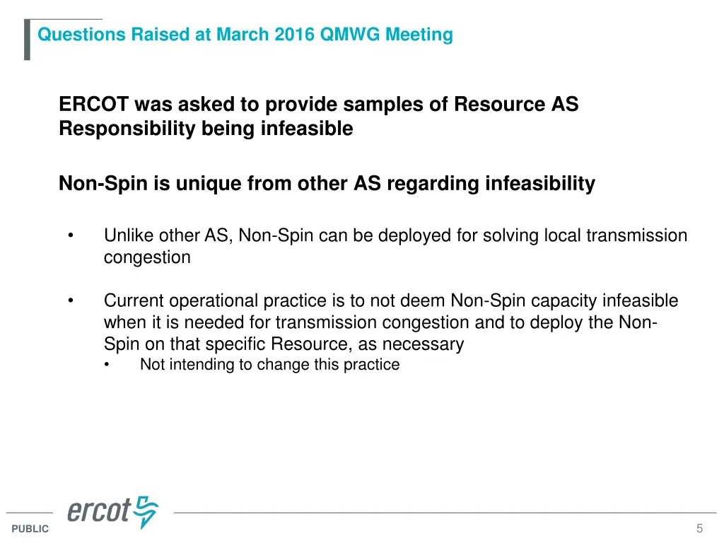 questions raised at march 2016 qmwg meeting