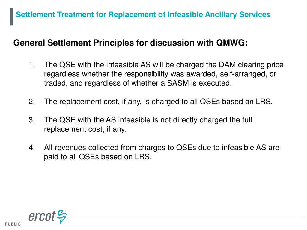 settlement treatment for replacement
