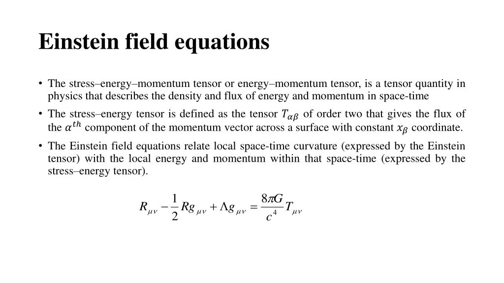 einstein field equations