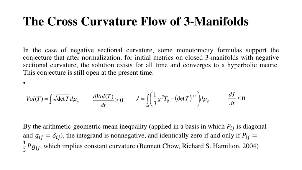 the cross curvature flow of 3 manifolds 1