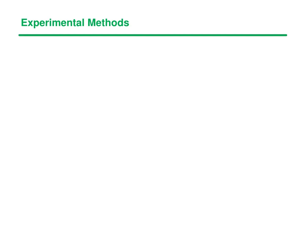 experimental methods