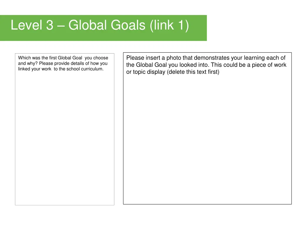 level 3 global goals link 1