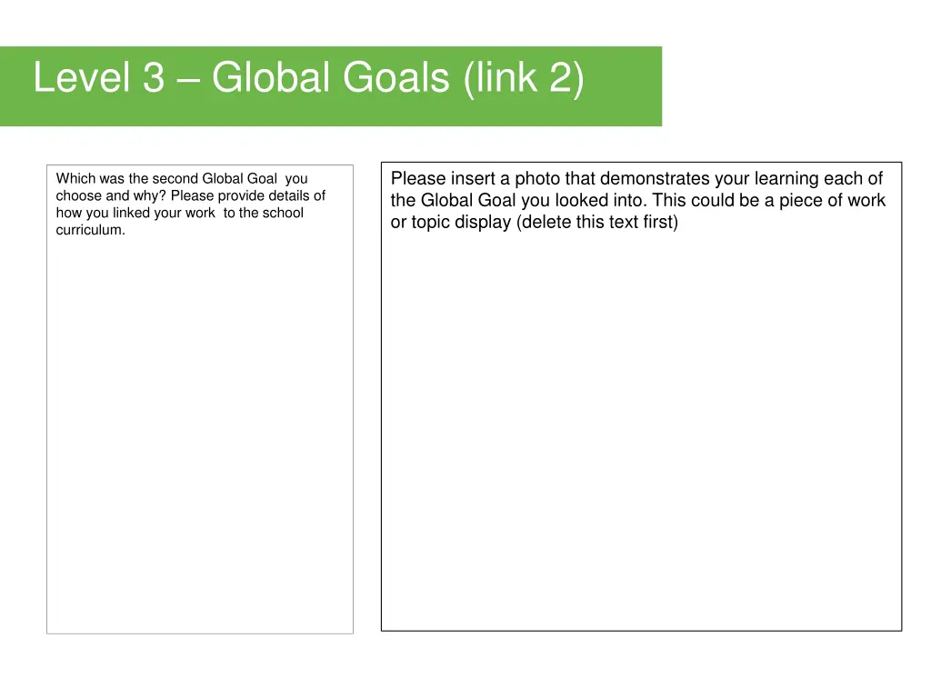 level 3 global goals link 2