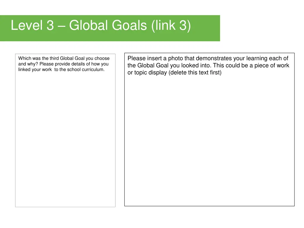 level 3 global goals link 3
