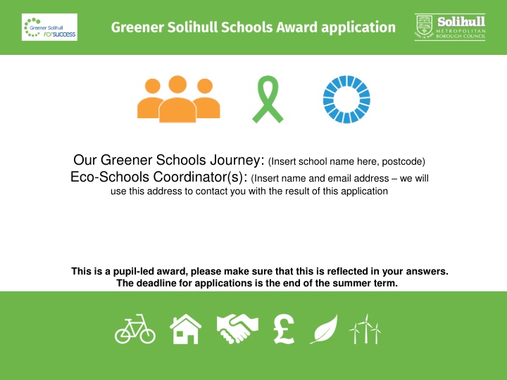 our greener schools journey insert school name