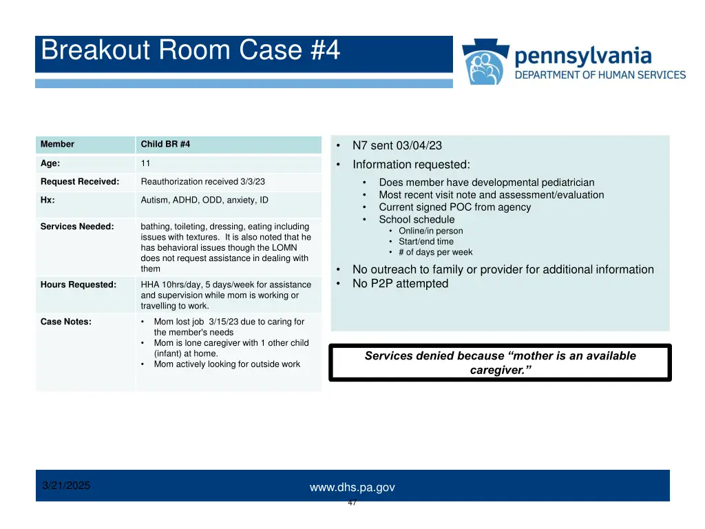 breakout room case 4