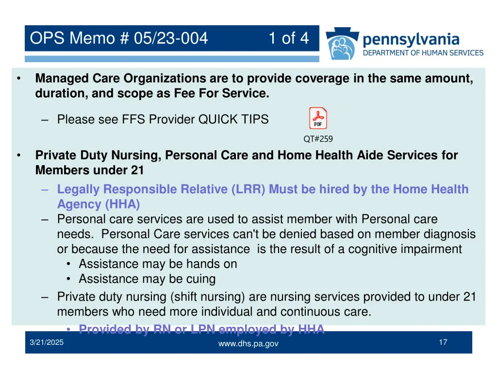 ops memo 05 23 004 1 of 4