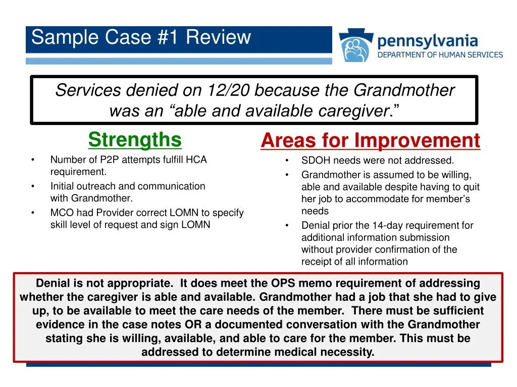 sample case 1 review