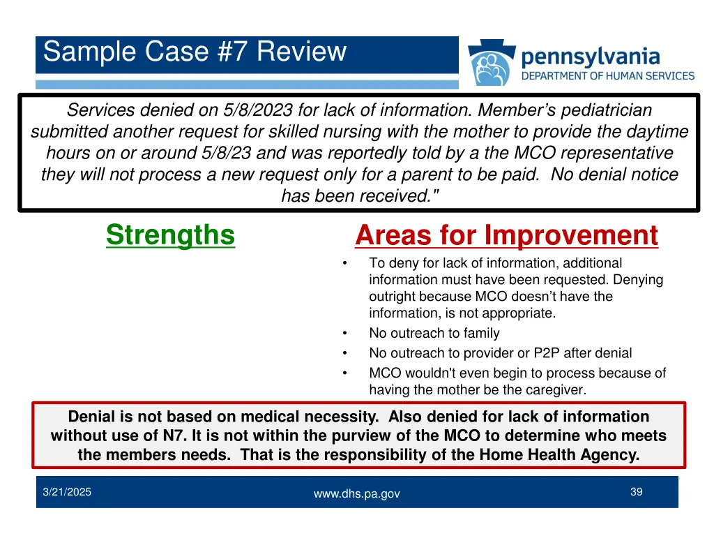 sample case 7 review