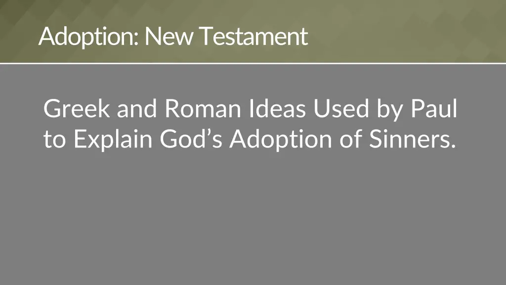adoption new testament
