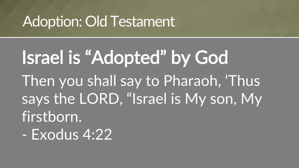 adoption old testament