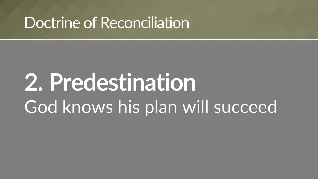 doctrine of reconciliation 1