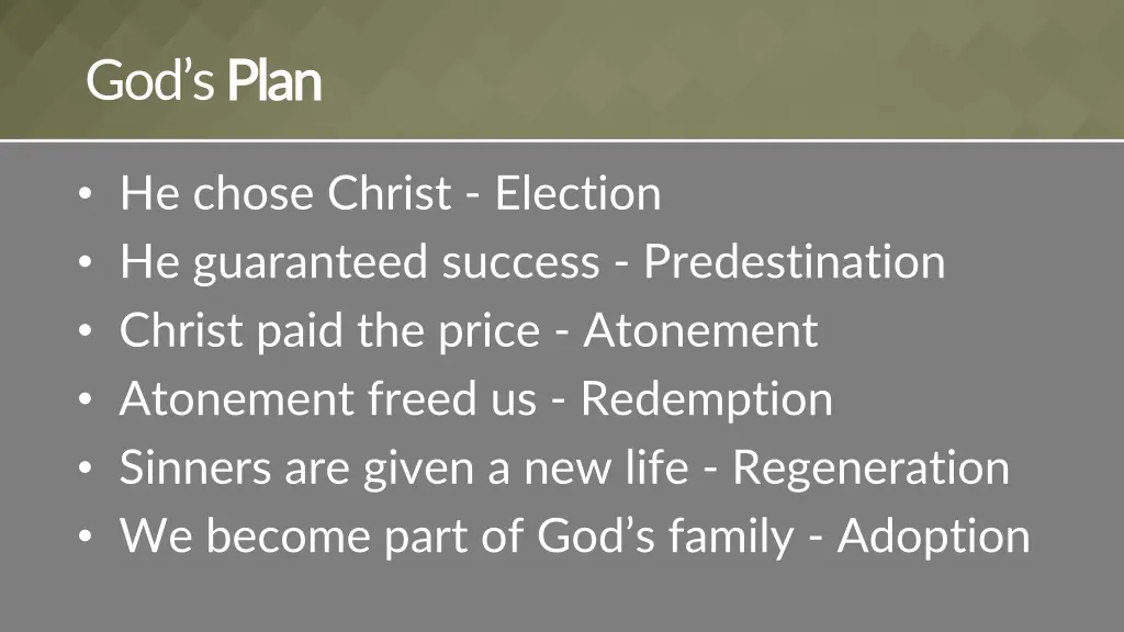 god s plan