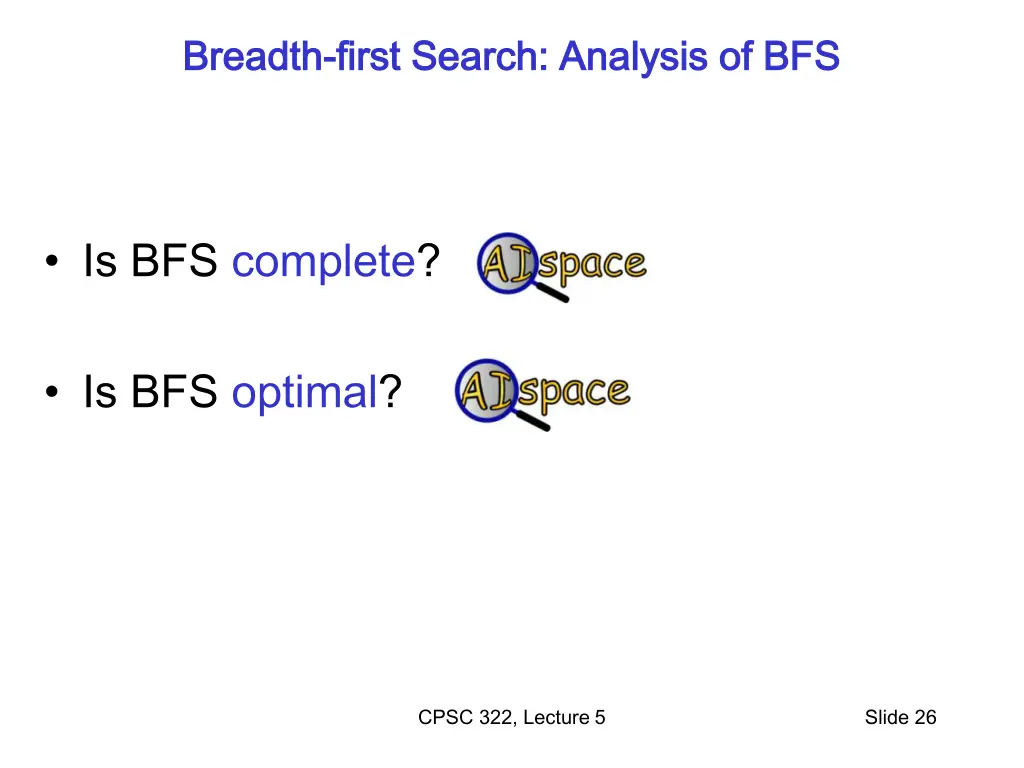 breadth breadth first search analysis
