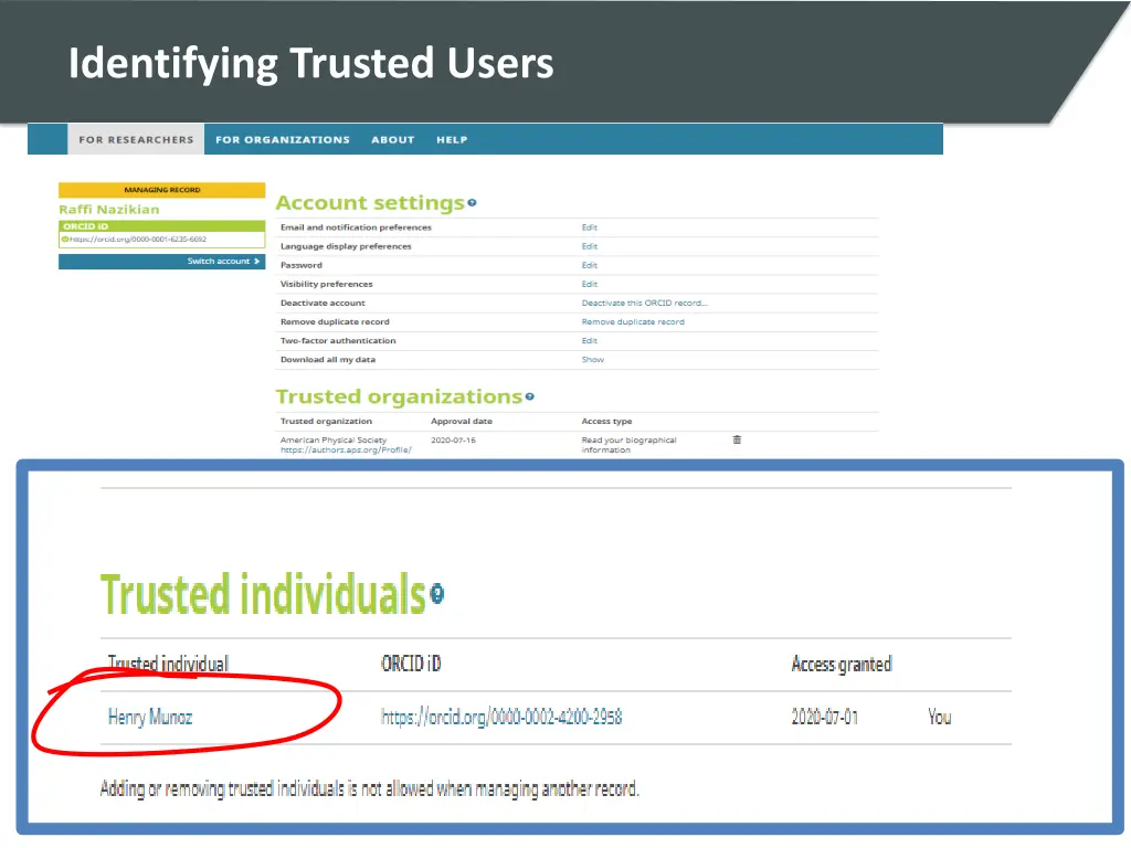 identifying trusted users 2