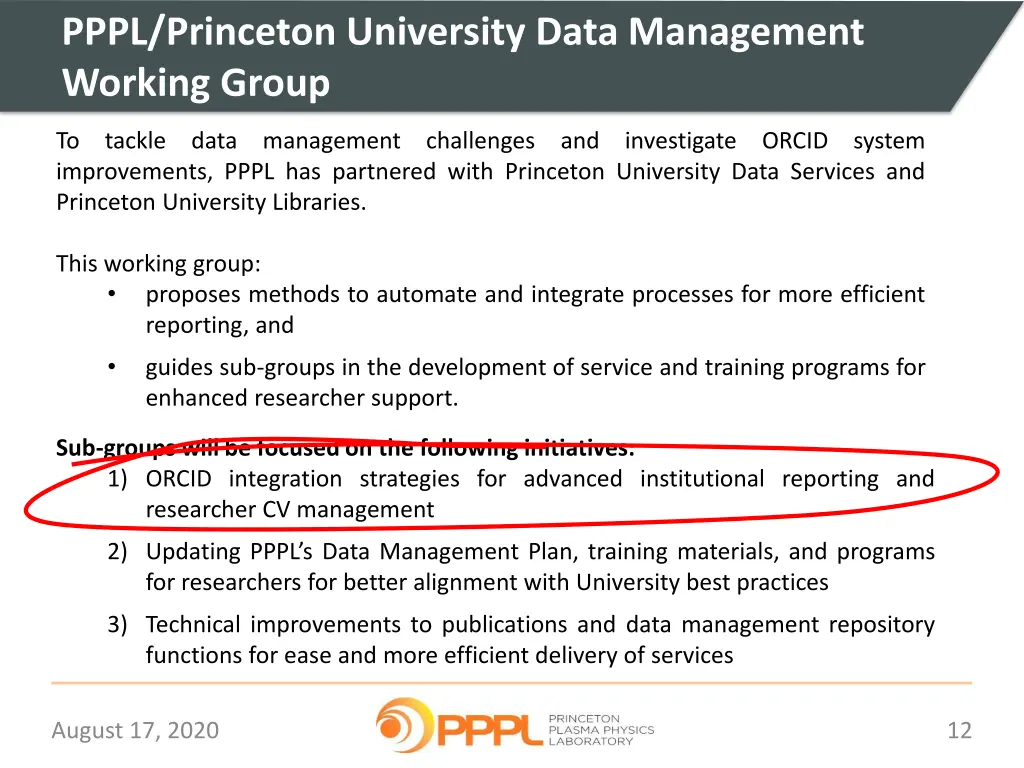 pppl princeton university data management working 1