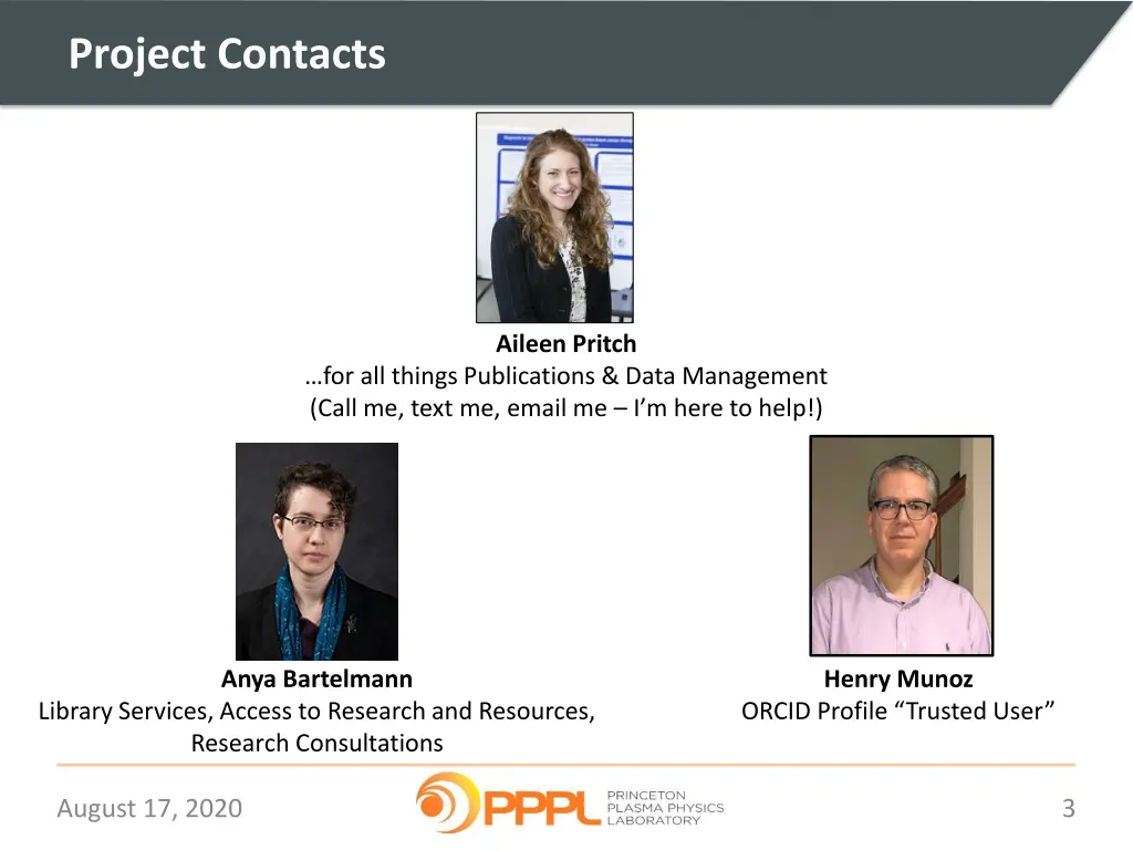 project contacts