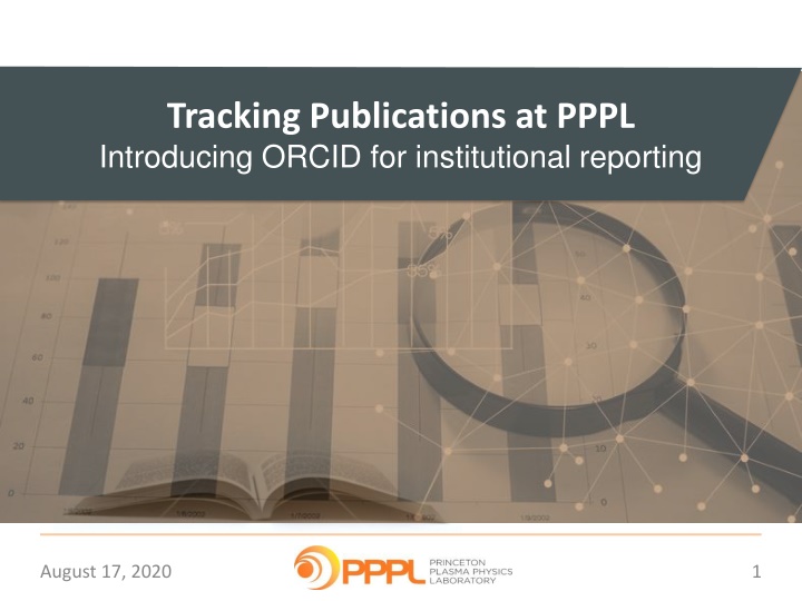 tracking publications at pppl introducing orcid
