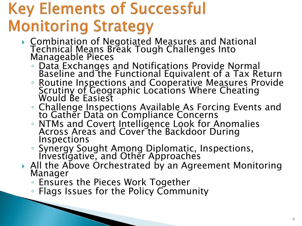 combination of negotiated measures and national