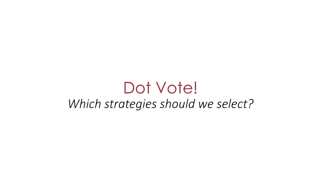 dot vote