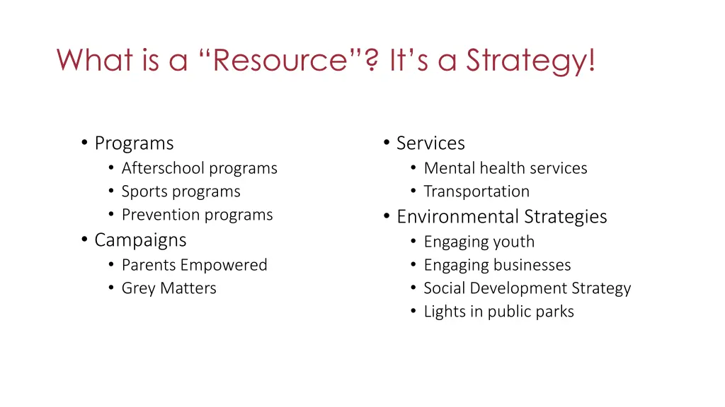 what is a resource it s a strategy