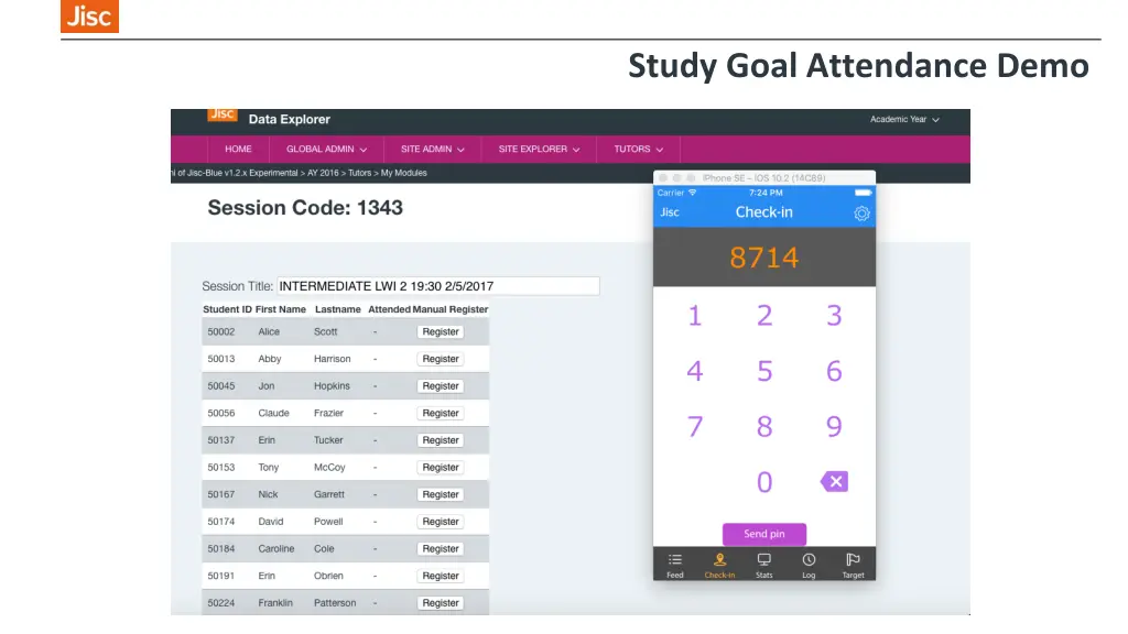 study goal attendance demo