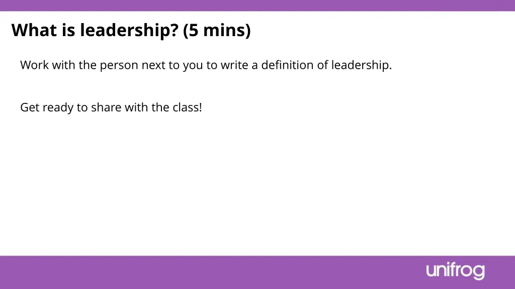 what is leadership 5 mins