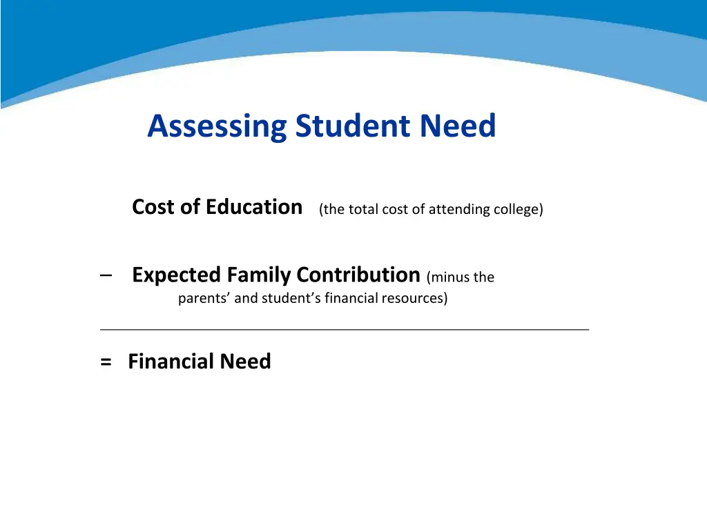 assessing student need