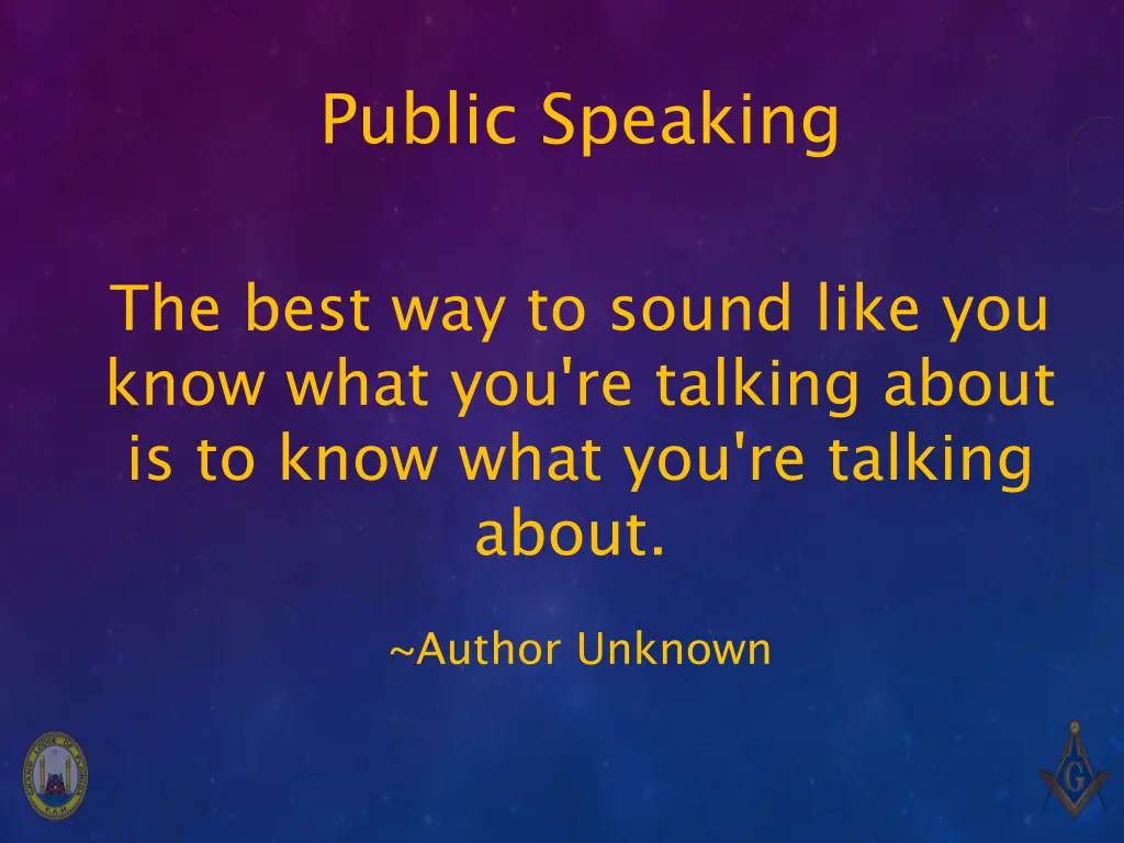 public speaking