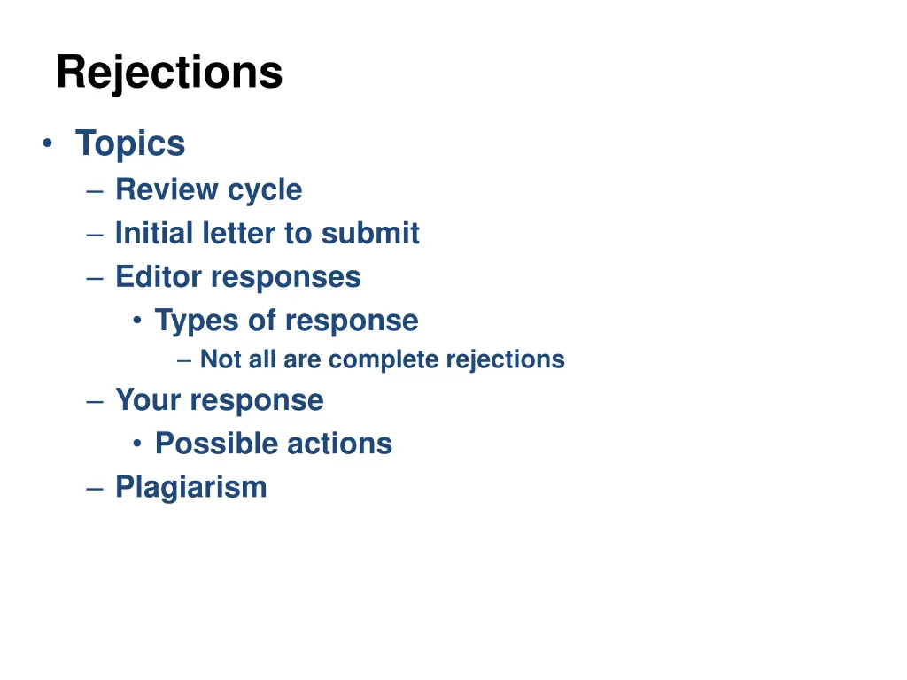 rejections