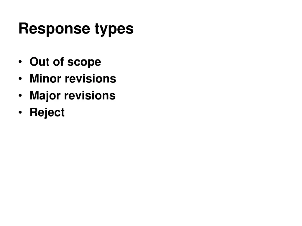 response types