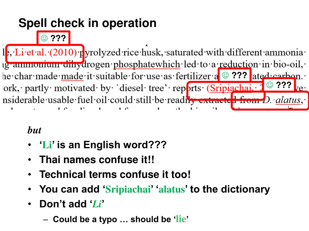 spell check in operation 1