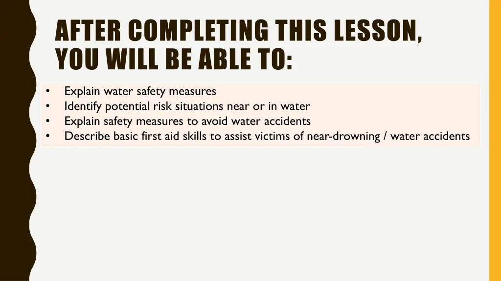after completing this lesson you will be able to