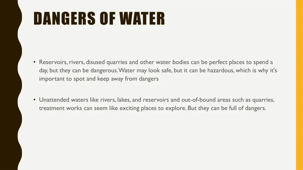 dangers of water
