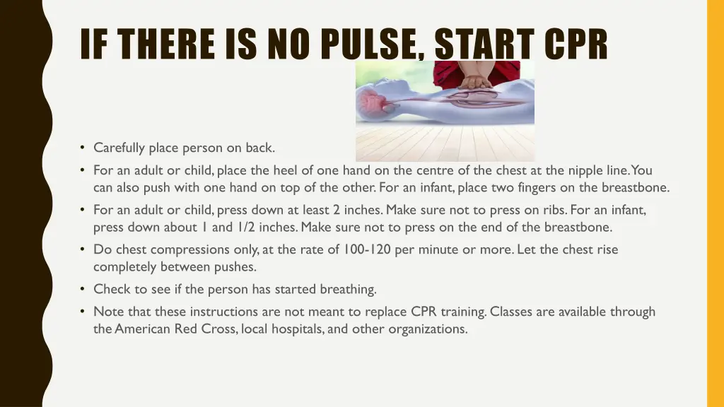 if there is no pulse start cpr