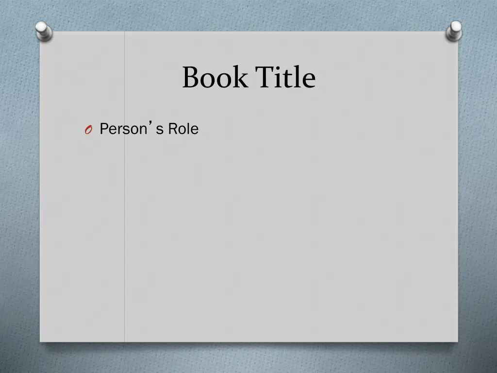 book title
