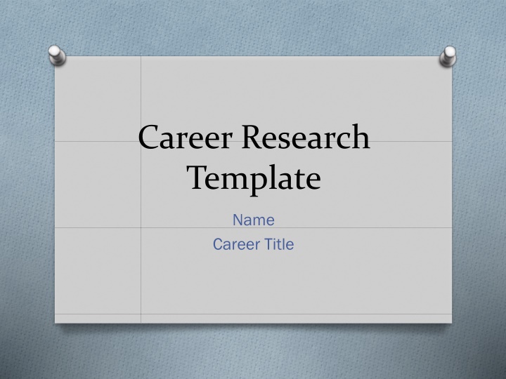 career research template