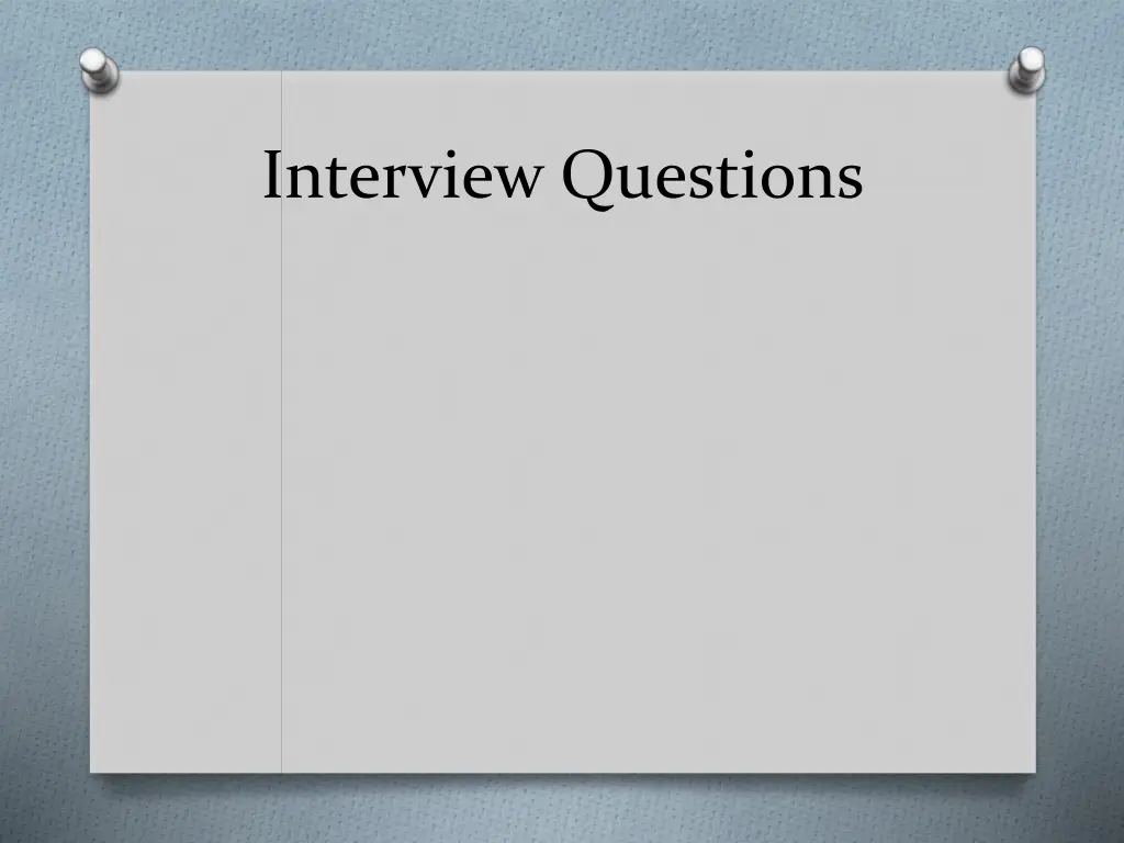 interview questions